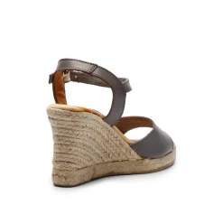 Babette Yute Wedge Sandal Gris