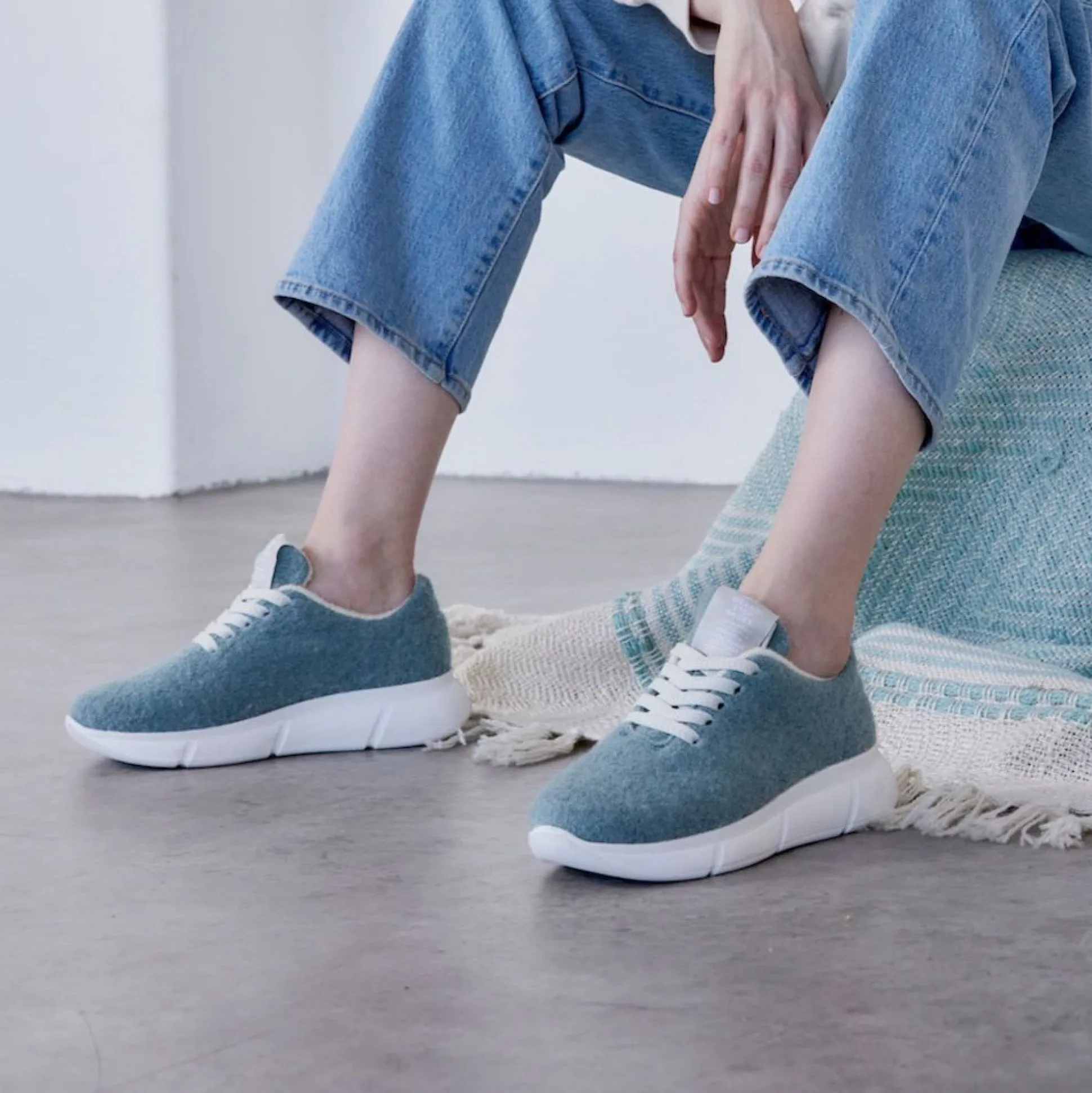 Cozy Mint Wool Sneaker