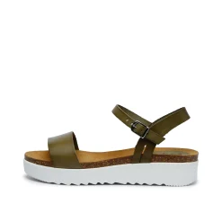 Eden Leather Sandal Olive