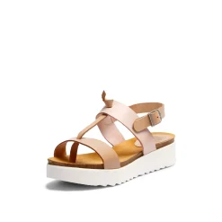 Edina Leather Sandal Beige