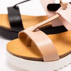 Edina Leather Sandal Beige