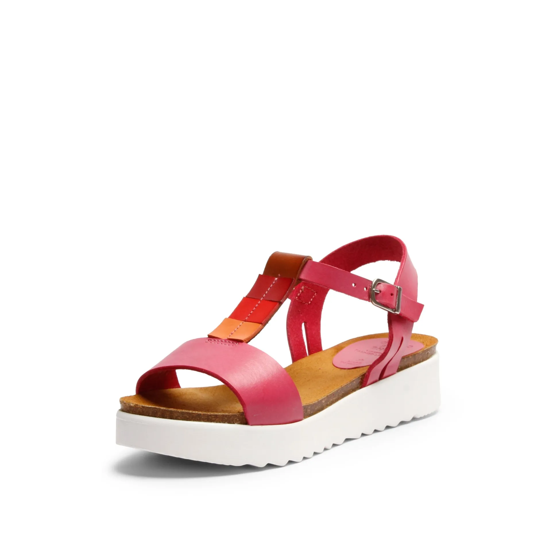 Emilia Leather Sandal Fuchsia