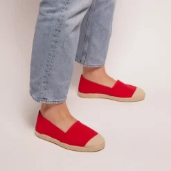 Evita Cotton Espadrille Red