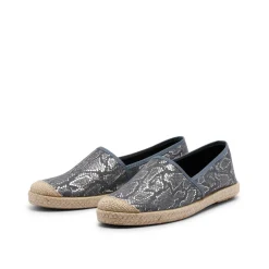 Evita Espadrille Snake Navy