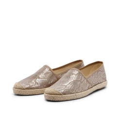 Evita Espadrille Snake Rose