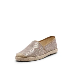 Evita Espadrille Snake Rose