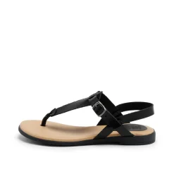 Flora Leather Sandal Black