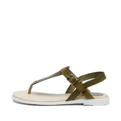 Flora Leather Sandal Olive