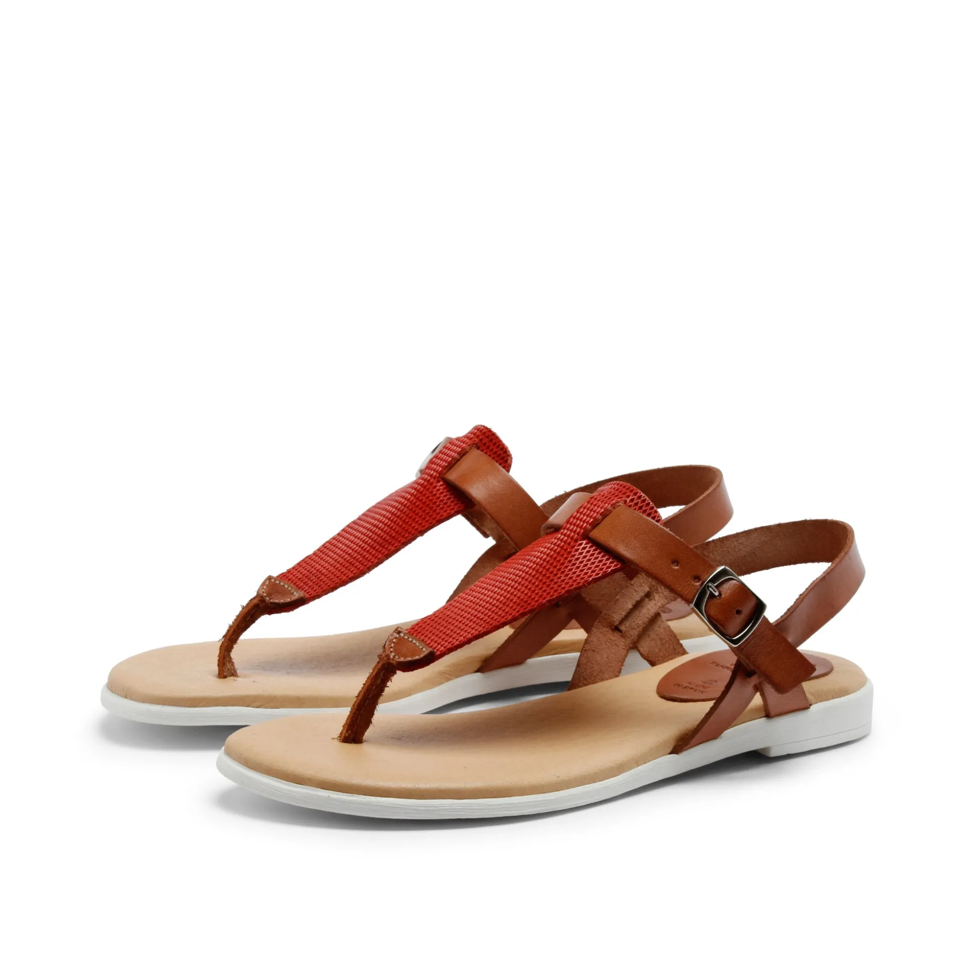 Flora Leather Sandal Sand Lipstick