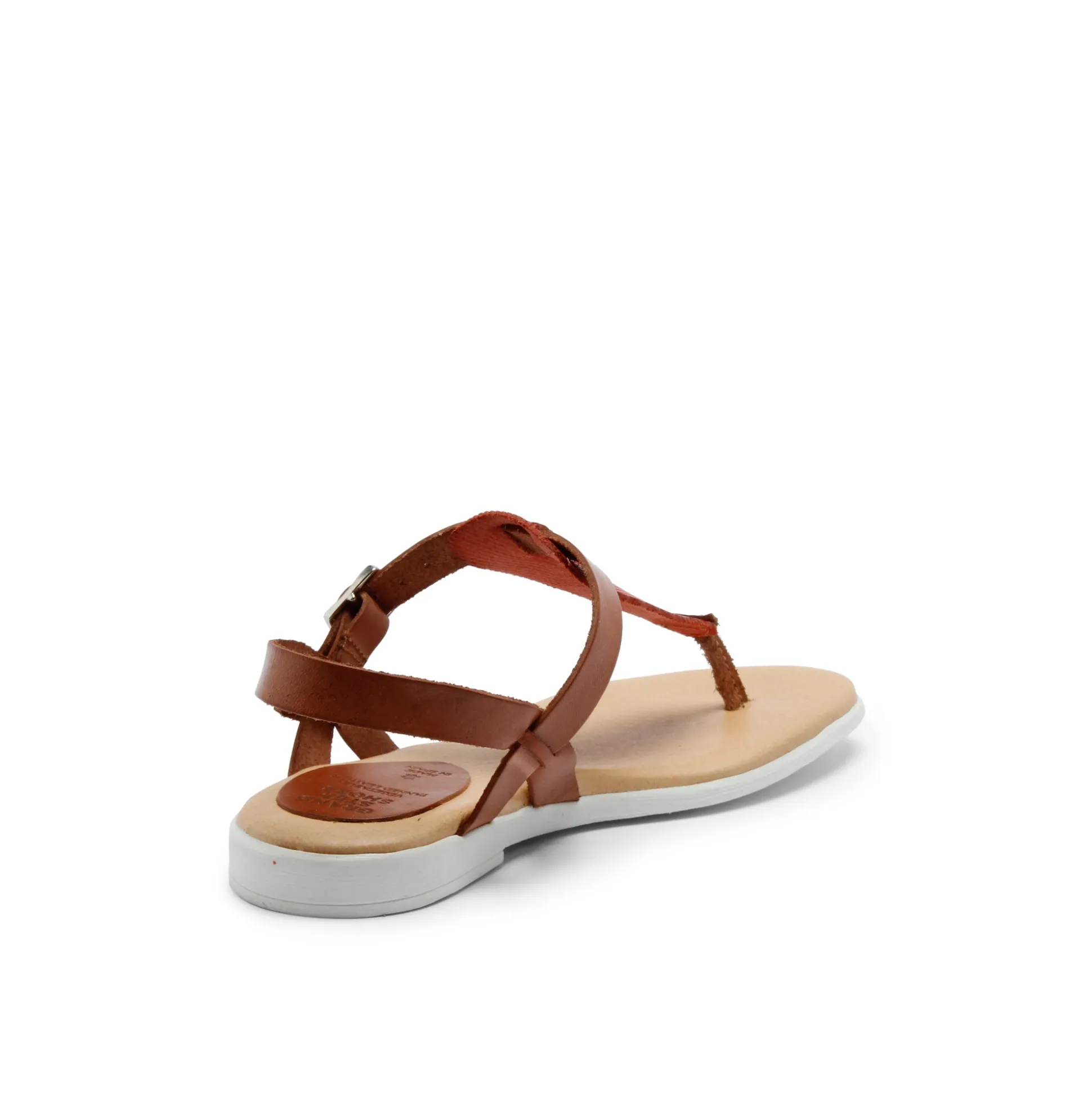 Flora Leather Sandal Sand Lipstick