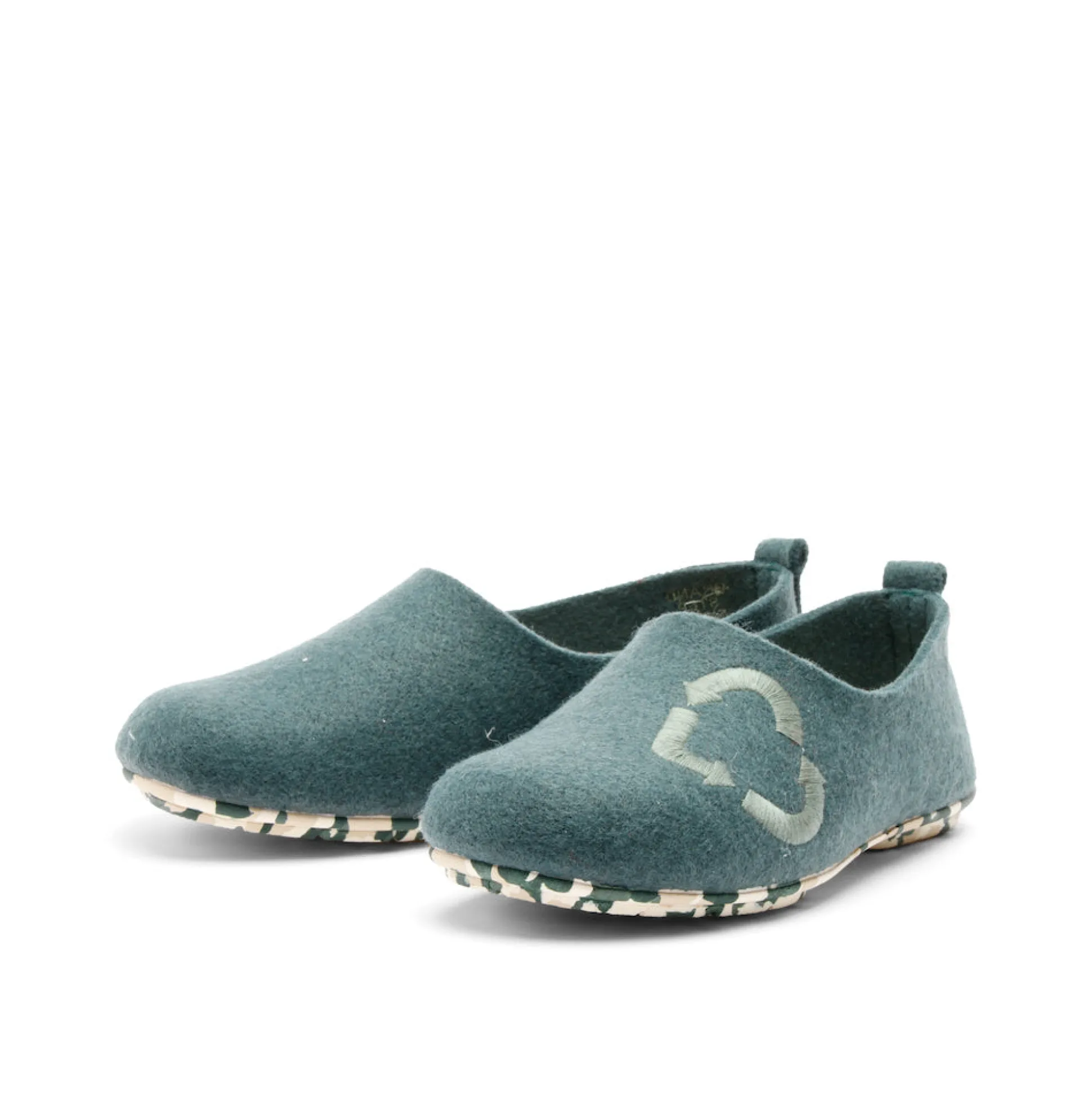 Home Mule Recycled Heart Petrol