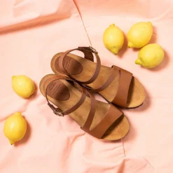 Jill Leather Sandal Whisky