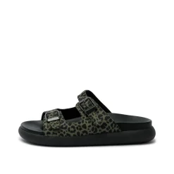 Juna Print Animal Sandal Olive