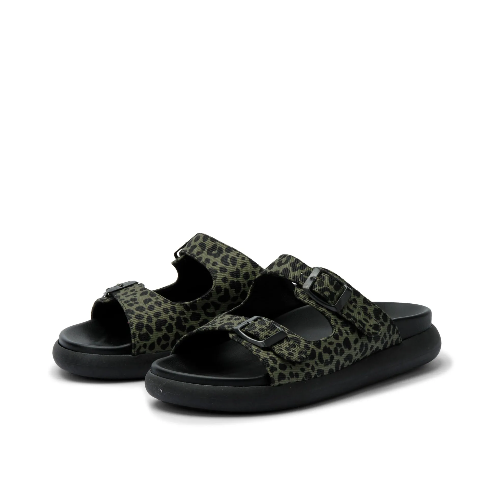 Juna Print Animal Sandal Olive
