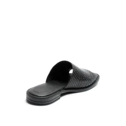 Kaja Leather Sandal Snake Black