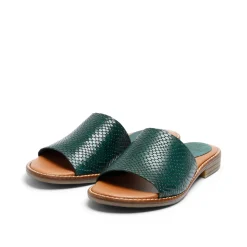 Kaja Leather Sandal Snake Seagreen