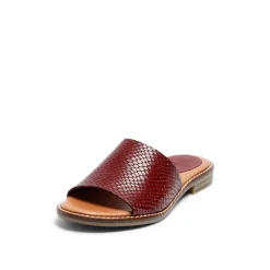 Kaja Leather Sandal Snake Bordo