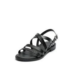 Kiki Leather Sandal Black