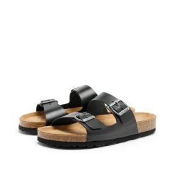 Lars Bio Leather Sandal Black