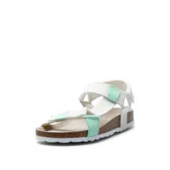 Leo Off White Neon Green Sandal