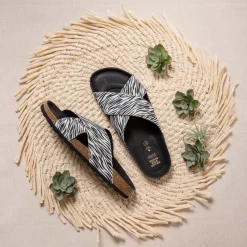 Lola Recycled Sandal Zebra