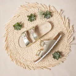 Luna Metallic Sandal Gold