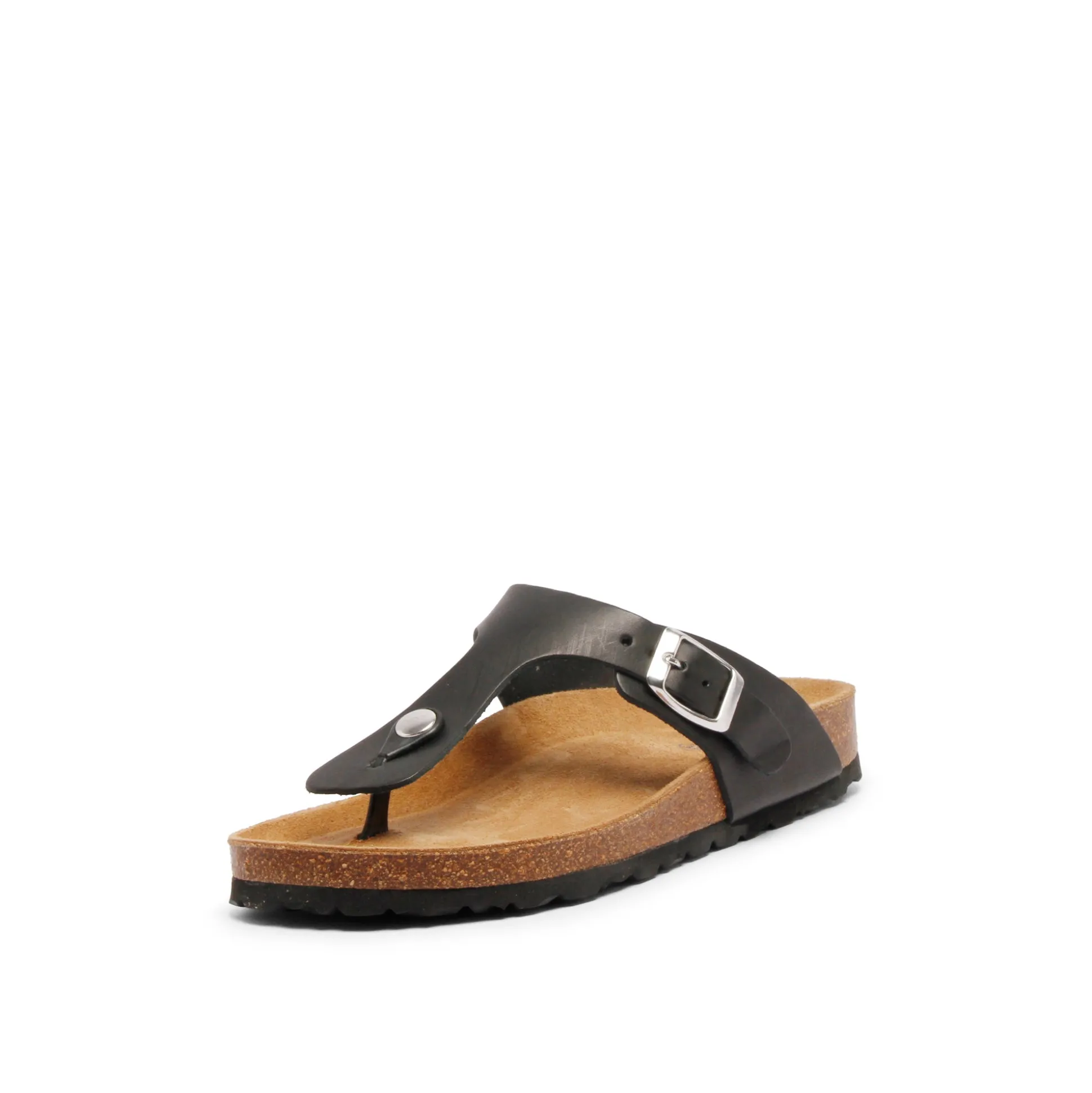 Mana Leather Sandal Black