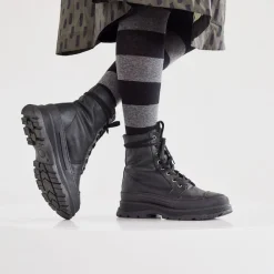Nelly Black Vegan Lace Boot