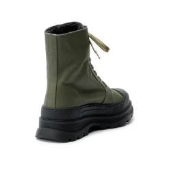 Nelly Olive Vegan Lace Boot