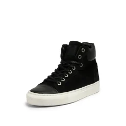 Sally Suede Black High Top Sneaker