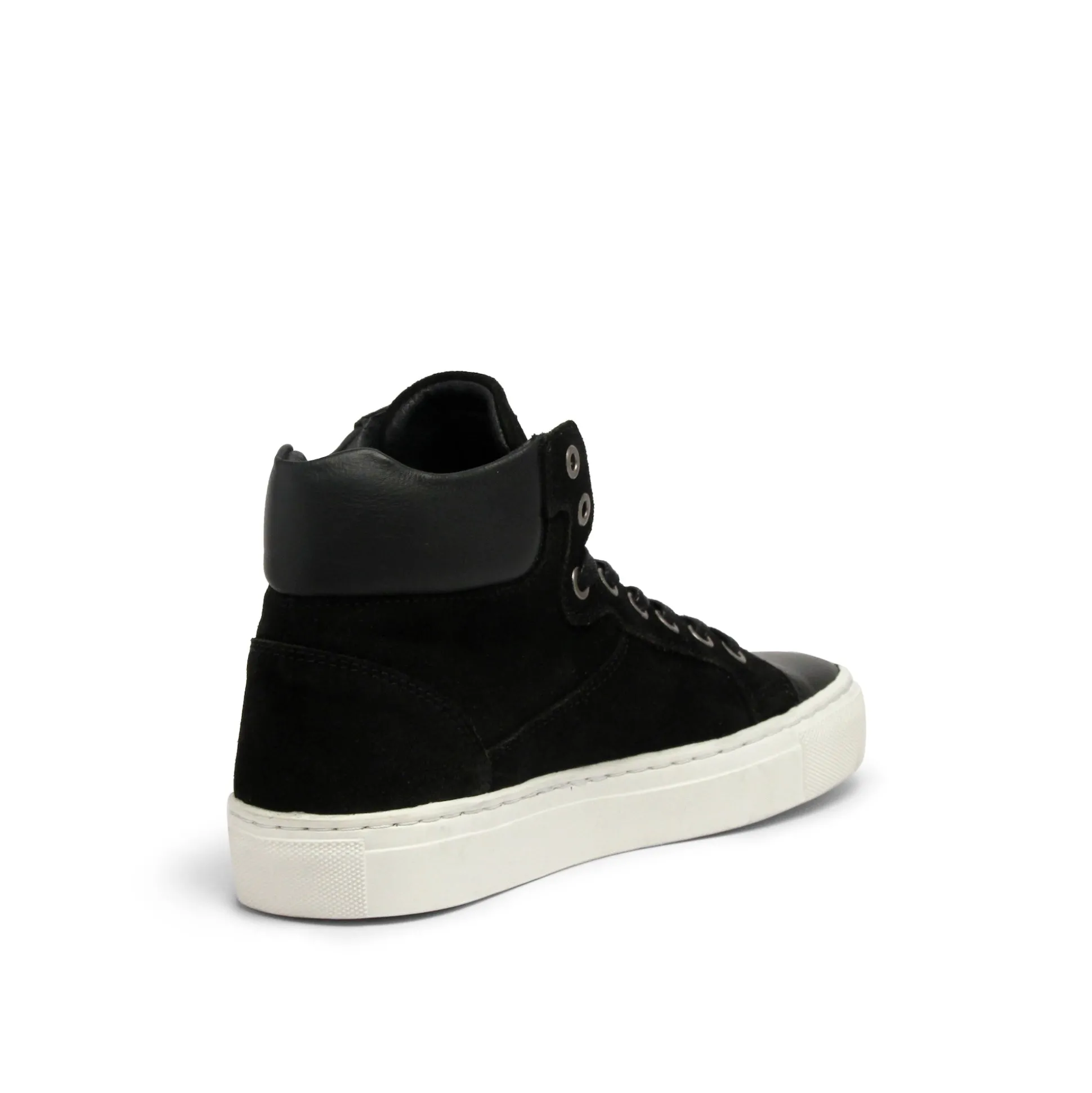 Sally Suede Black High Top Sneaker