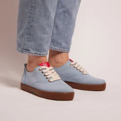 Sasha Lt Blue Suede Sneaker