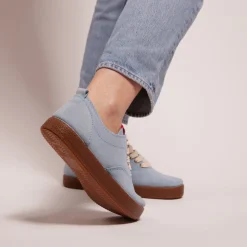 Sasha Lt Blue Suede Sneaker