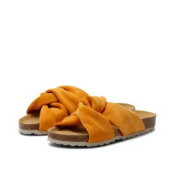 Senna Suede Leather Sandal Inco Gold