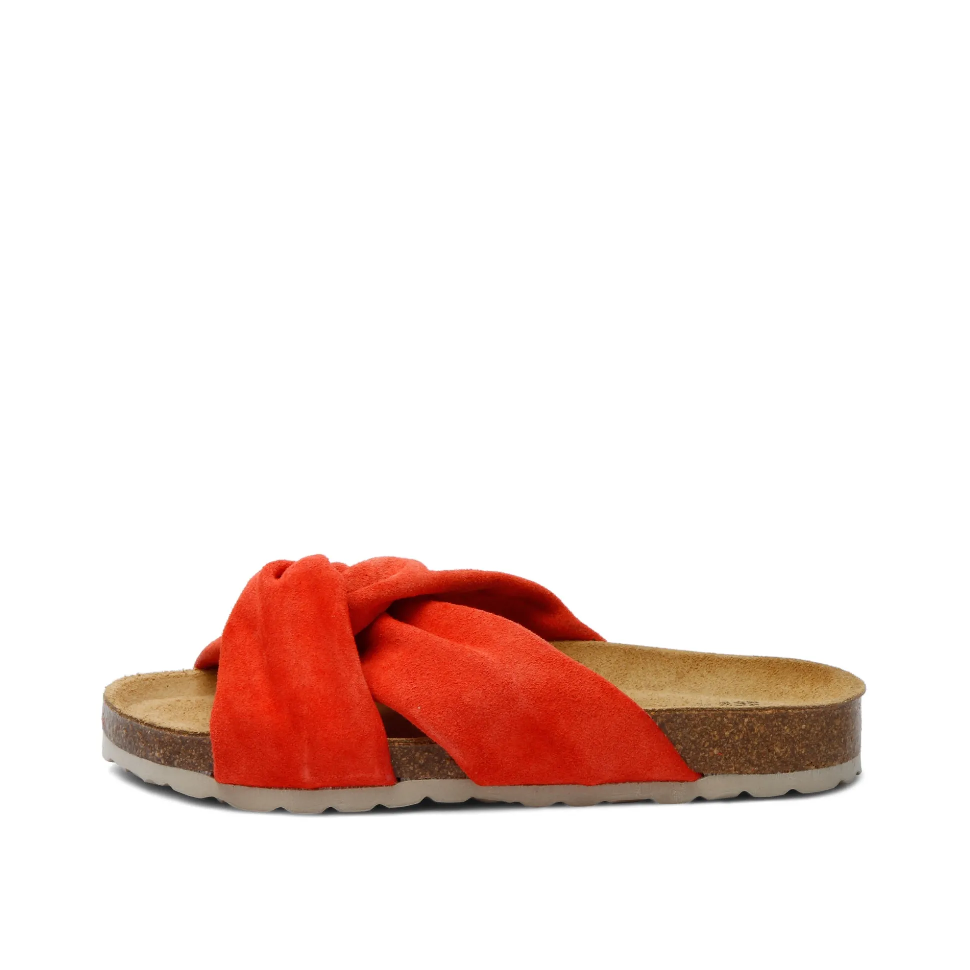 Senna Suede Leather Sandal Red