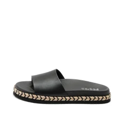 Sina Black Corn Slipon Sandal