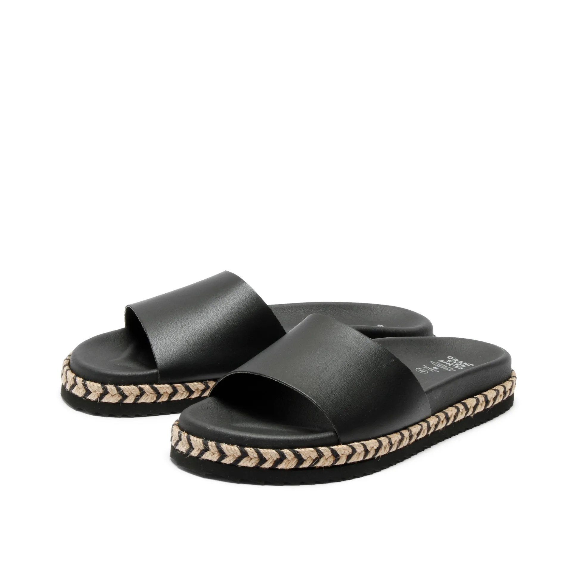 Sina Black Corn Slipon Sandal