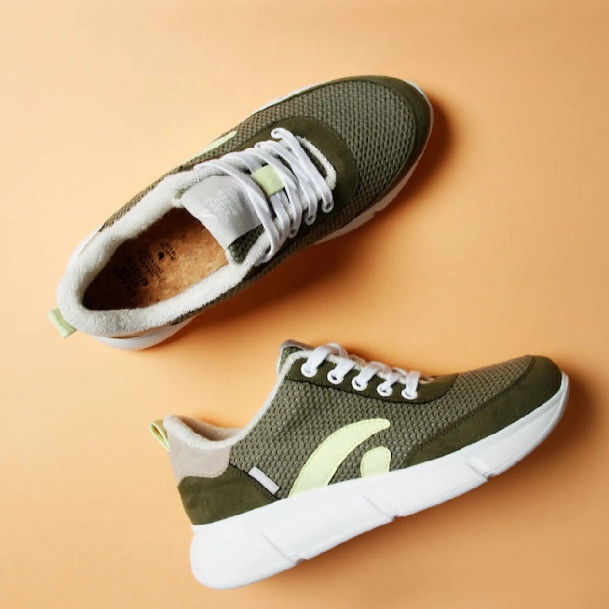 Speed Olive Neon Vegan Sneaker