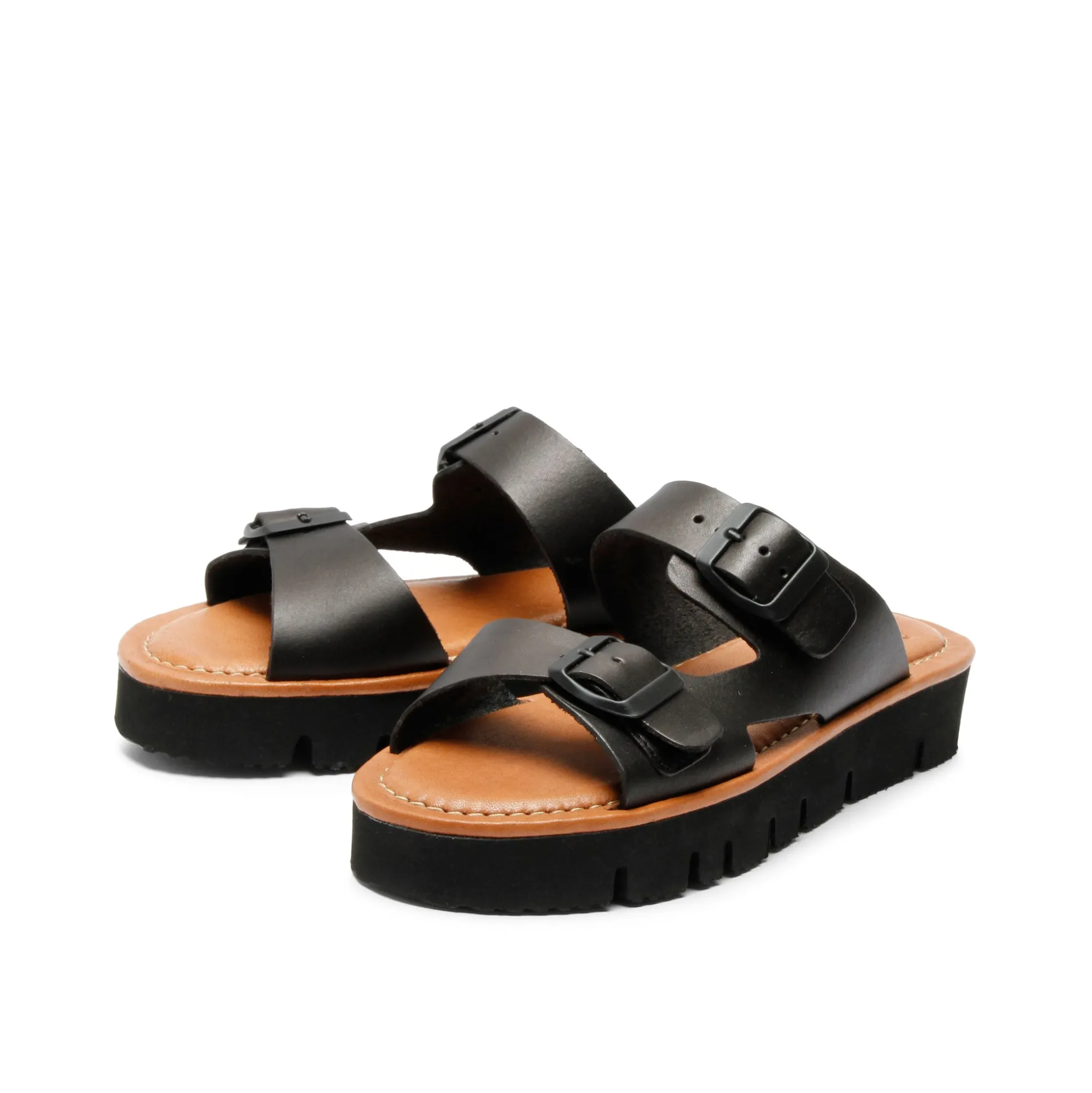 Sue Leather Sandal Black