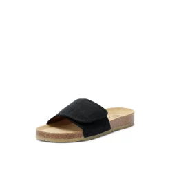 Sunny Hemp Black Slipon Sandal