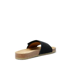 Sunny Hemp Black Slipon Sandal