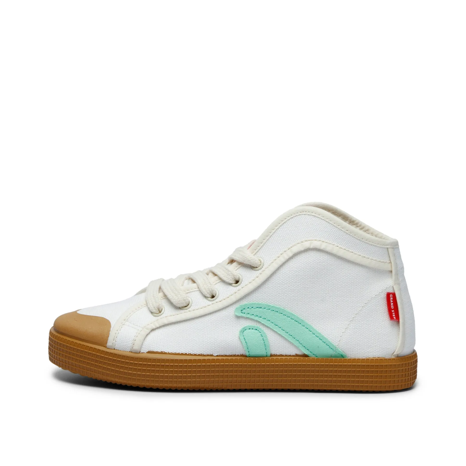 Taylor Organic Sneaker Offwhite Neon-Green