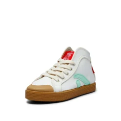Taylor Organic Sneaker Offwhite Neon-Green