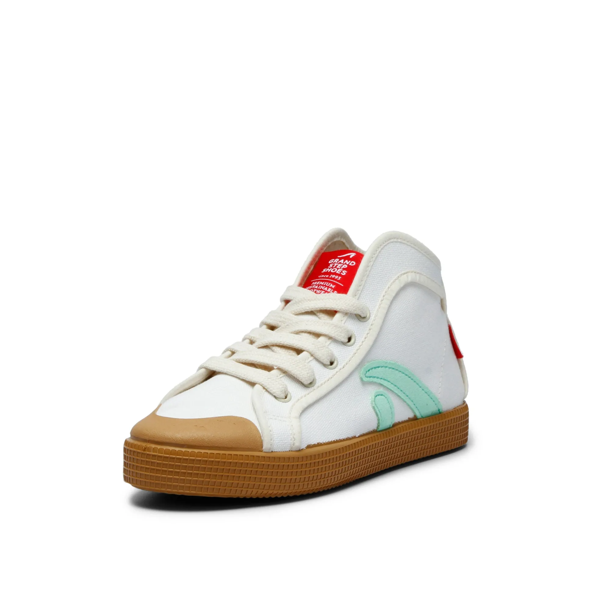 Taylor Organic Sneaker Offwhite Neon-Green