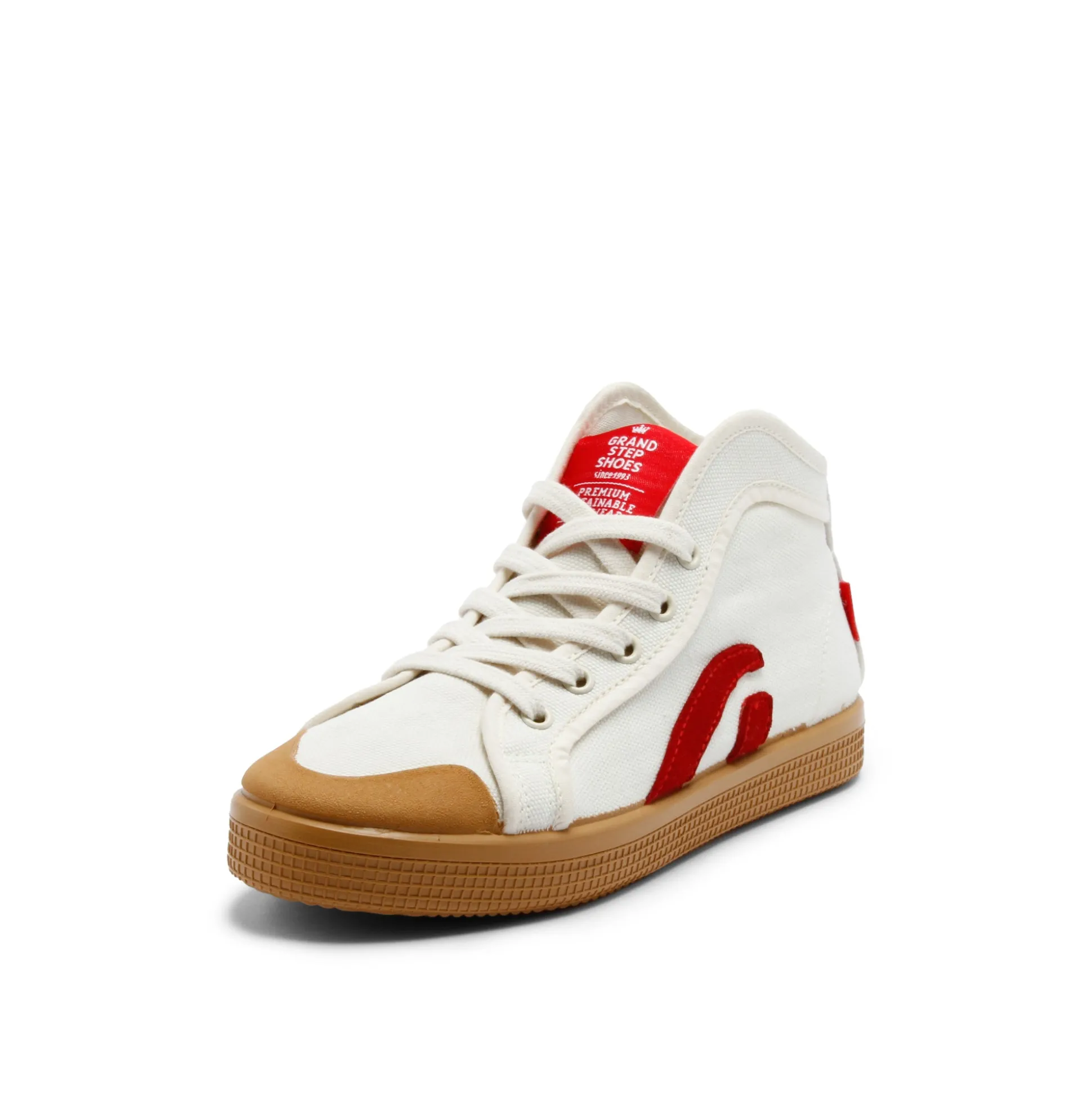 Taylor Organic Sneaker Offwhite Red