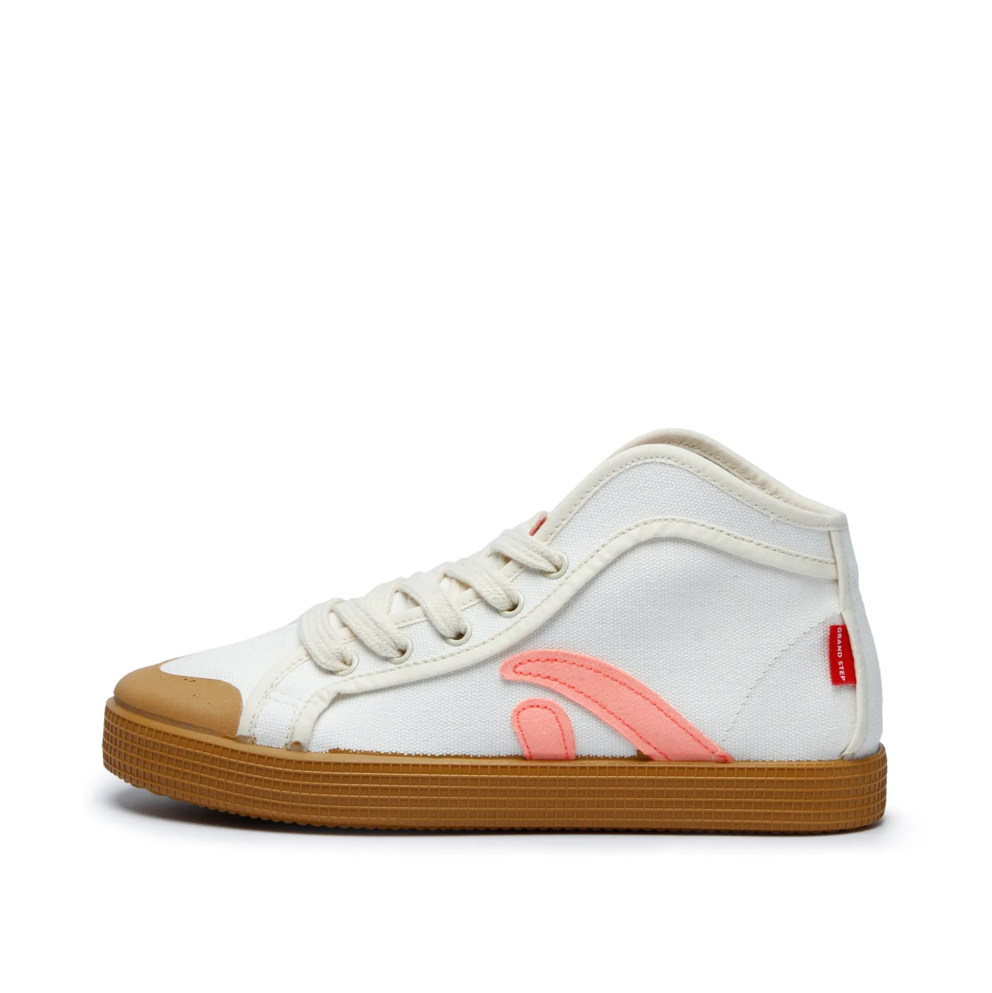 Taylor Organic Sneaker Offwhite Neon-Pink