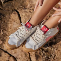 Taylor Organic Sneaker Offwhite Neon-Pink