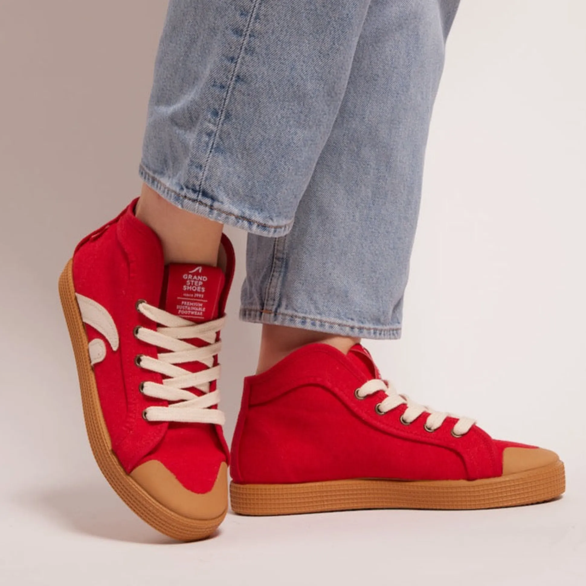 Taylor Organic Sneaker Red Washed