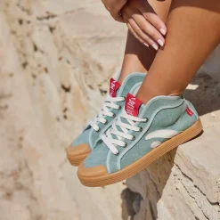 Taylor Organic Sneaker Seagreen Washed