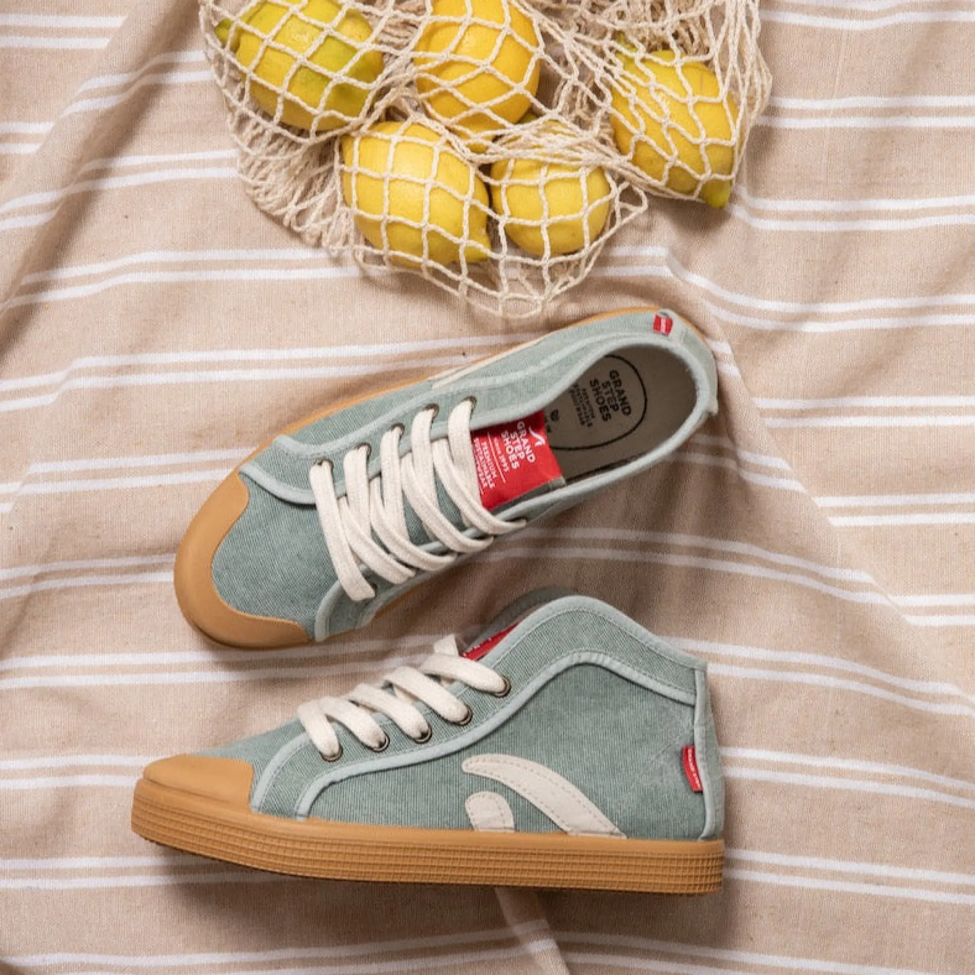 Taylor Organic Sneaker Seagreen Washed